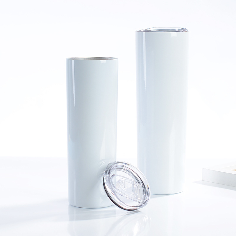 20oz 30oz Sublimation Tumblers with Lid And Straw Double Wall Stainless Steel Sublimation Blank Straight Tumbler