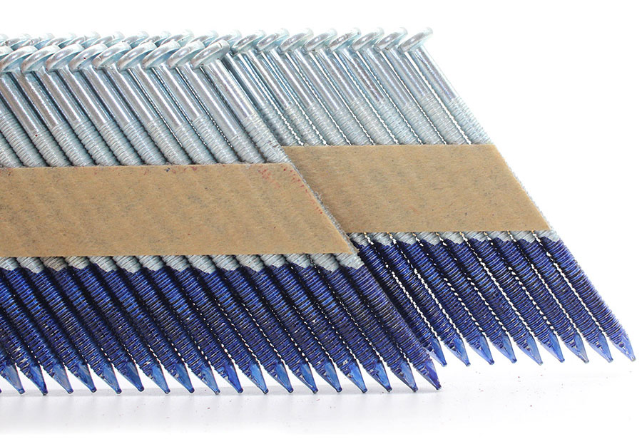 34 Grado Electro-Galvanizado Anillo Shank Clipado P’iqi Enmarcaci&oacute;n U&ntilde;as 2,87 x 60mm