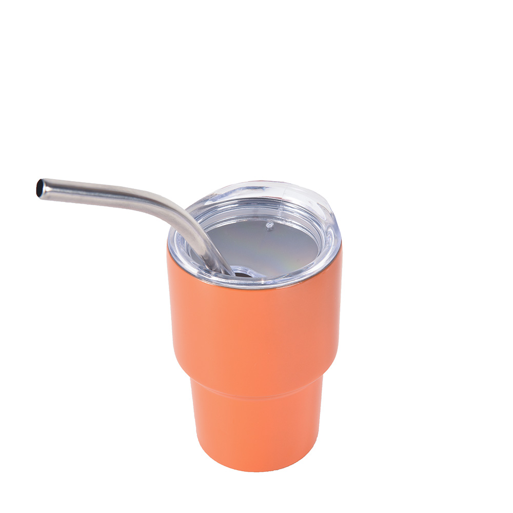 Custom 3oz Mini Tumbler Sublimation Shot Glass with Lid Metal Tumbler with Straw Lid