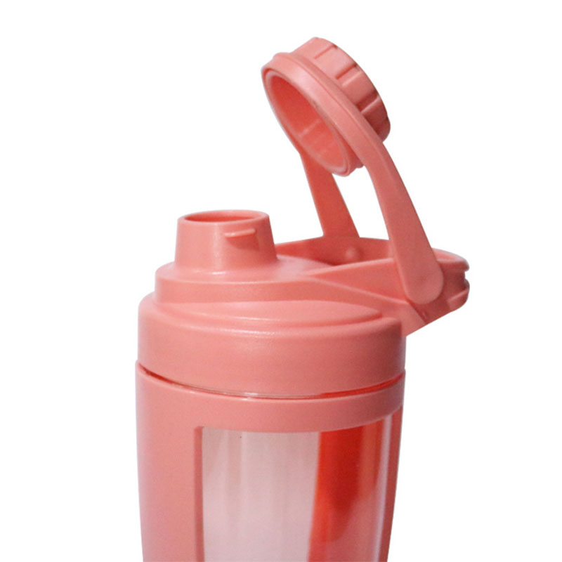 600ml New Design Gym Protein Shaker Mixer Plastic Sport Drinking Bottle with Stirring Ball