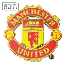 red and yellow cool mark metal badge