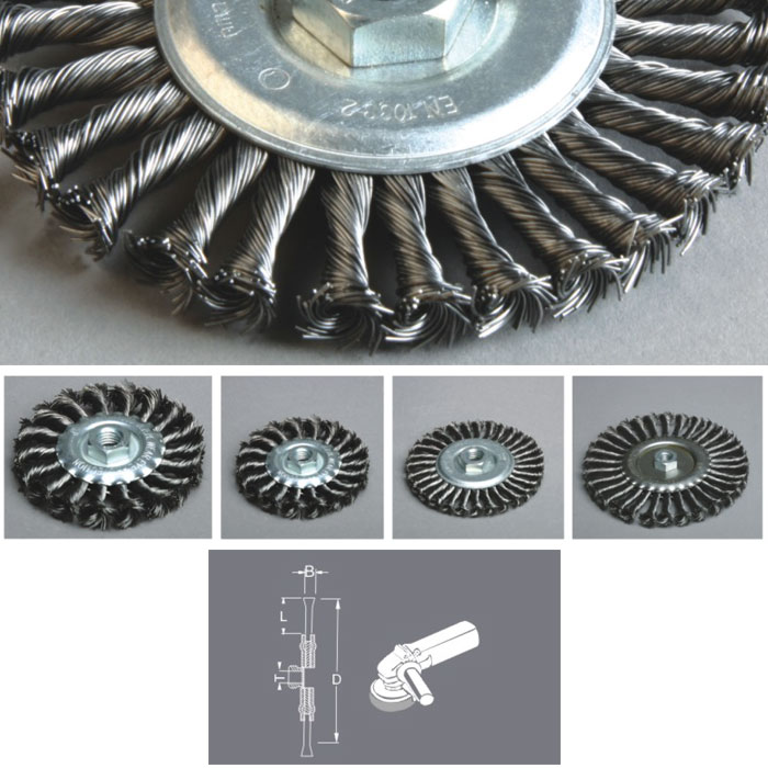 Circular Knotted Twist Wire Brush, 8211 Series