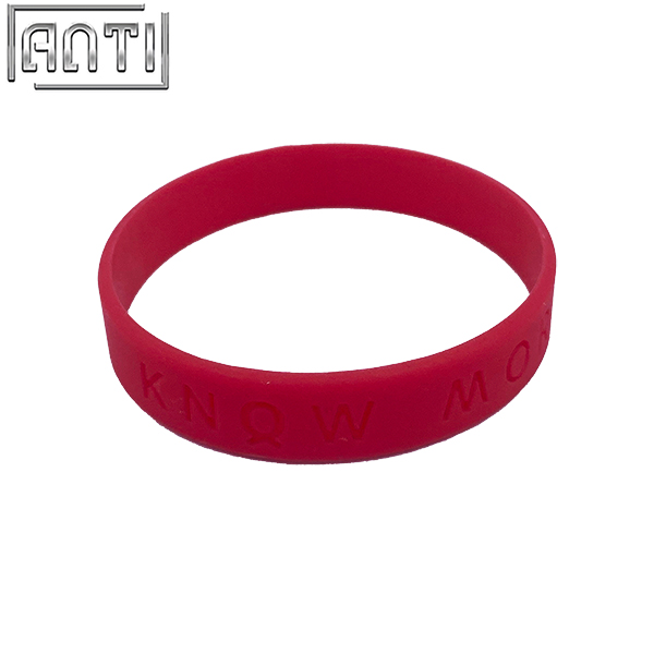 Custom Red Round PVC Silicone Bracelets Wholesale Manufacturer Bulk Cheap High Quality Handsome Club Sports Silicone Bracelets 