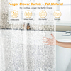 NEW 3D EVA Fashion Semi-Transparent Waterproof Shower Curtain Cobblestone Pattern Shower Curtains for Bathroom Home Hotel