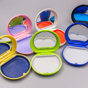 Color OEM con caja de plástico de forma redonda de espejo de forma redonda