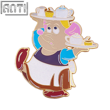 Custom Cute Mouse Maid Lapel Pin Cartoon Fairy Tale Movie Art Excellent Design Hard Enamel Gold Metal Badge For Friend Gift