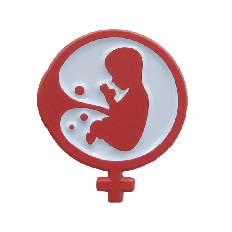 Wholesale Manufacturer Custom simple baby pattern red round dyed zinc alloy soft enamel Lapel Pin