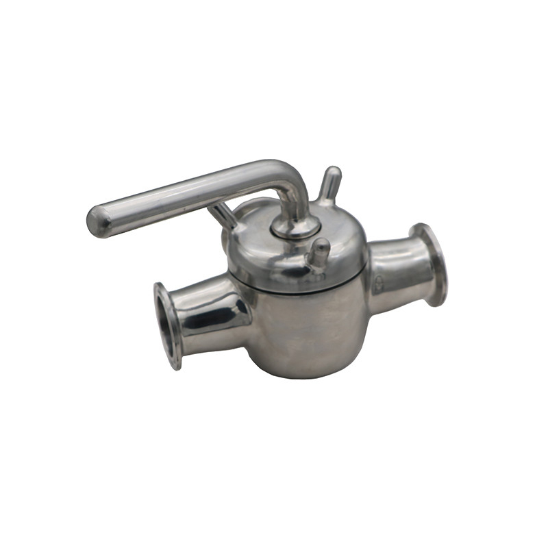 Sanitary Stainless Steel Tri Clamp 3 Way Plug Valve from China