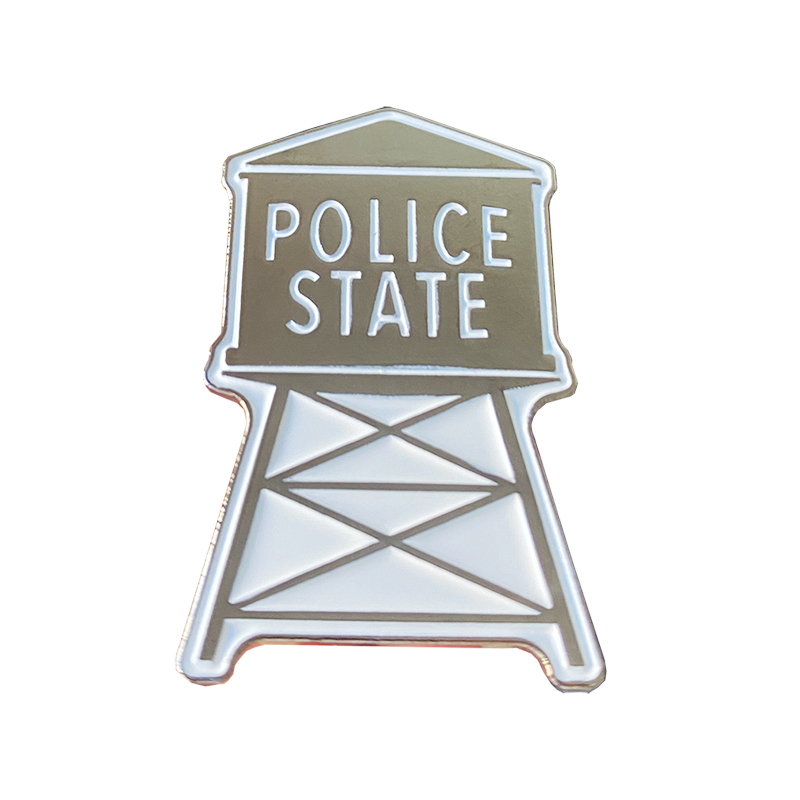 Excellent art design White Cool Letter simple pattern high quality Silver plating soft enamel Lapel Pin