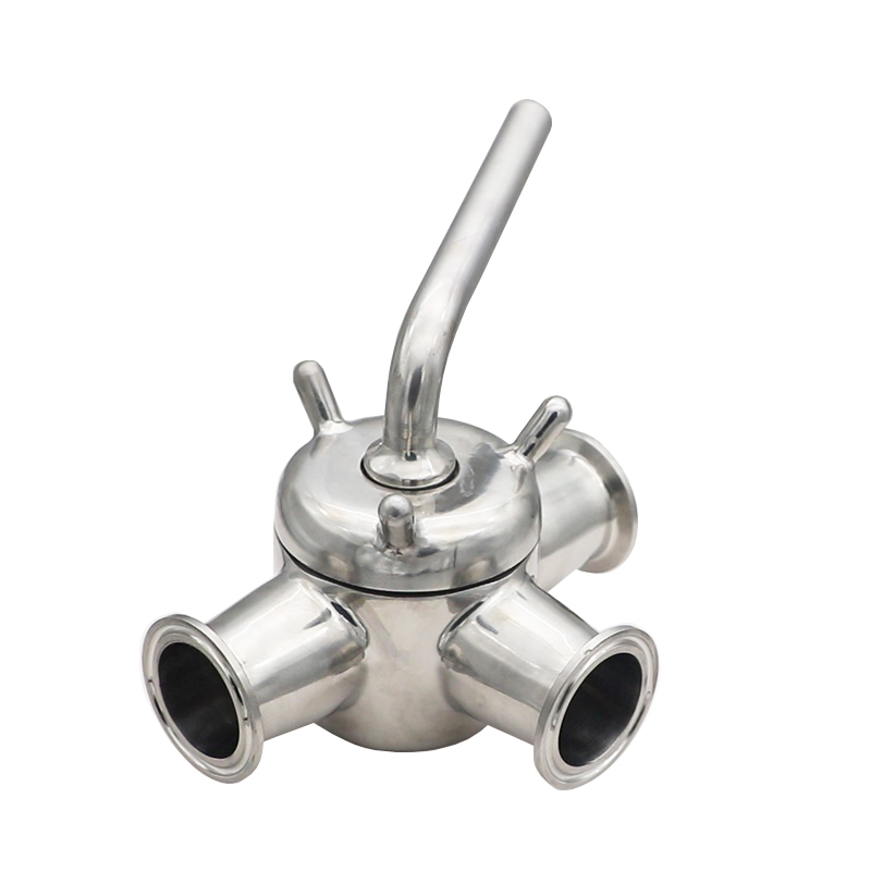 Sanitary Stainless Steel Tri Clamp 3 Way Plug Valve