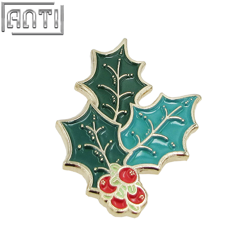 Manufacturer custom Chinese style green and red botany black nickel soft enamel Lapel Pin