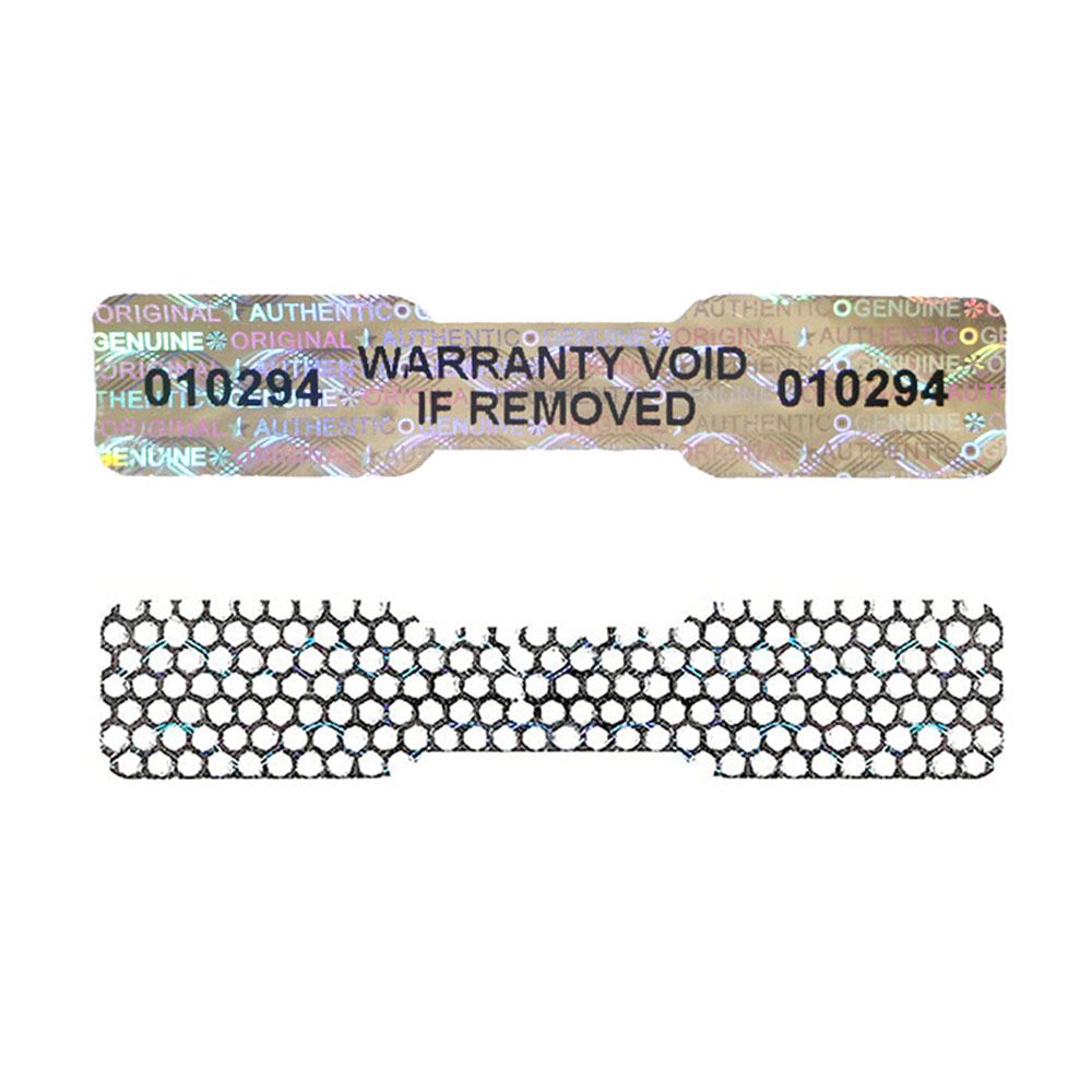 Laser Security Label Tamper-Proof Holographic Warranty Void Stickers with Unique Serial Number Void Seal Adhesive labels
