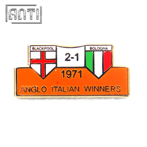Cartoon Hard Enamel Lapel Pin Vintage Anglo Italian Winner