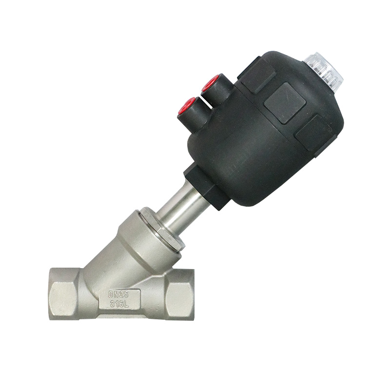 Female Pneumatic Stainless Steel Angle Seat Valve