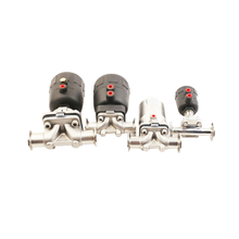 Hygienic Manual Mini Diaphragm Valve with Pnematic Actuator