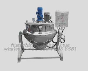 Electric Heating Jacketed Kettle with low speed mixer and High speed Mixer