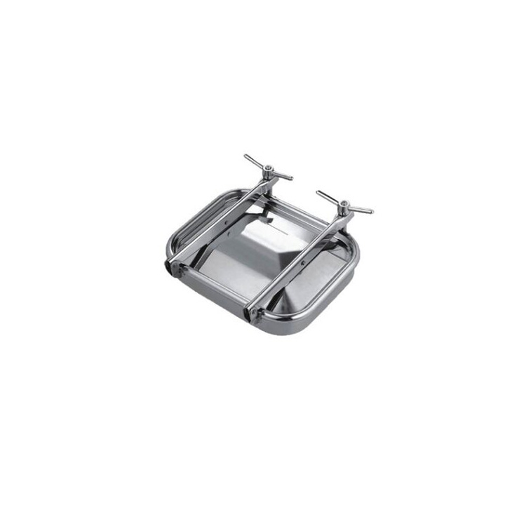 Sanitary Rectangular Tank Manhole Cover Outward Opening