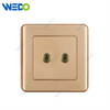 C32 PC 2 Way Loudspeaker 4 Way Loudspeaker Socket Gold Electrical Switch Sockets Customized Factory Wall Switch