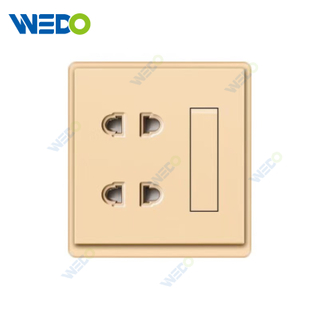 New Design PC 1 Gang Switch 2gang 2 Pin Socket Wall Switch Socket 86*86 mm For Home