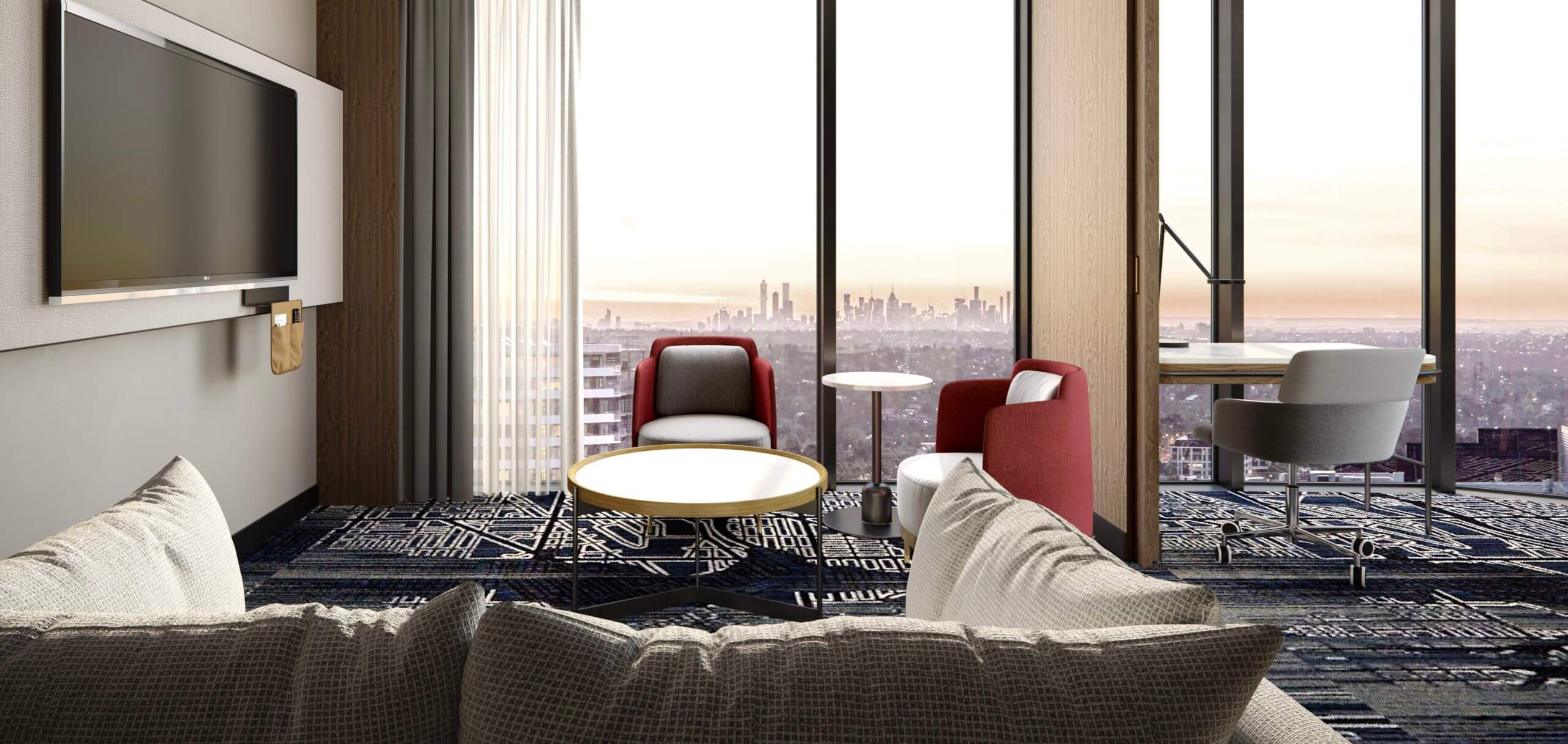 Espace de vie de la chambre termin&eacute;