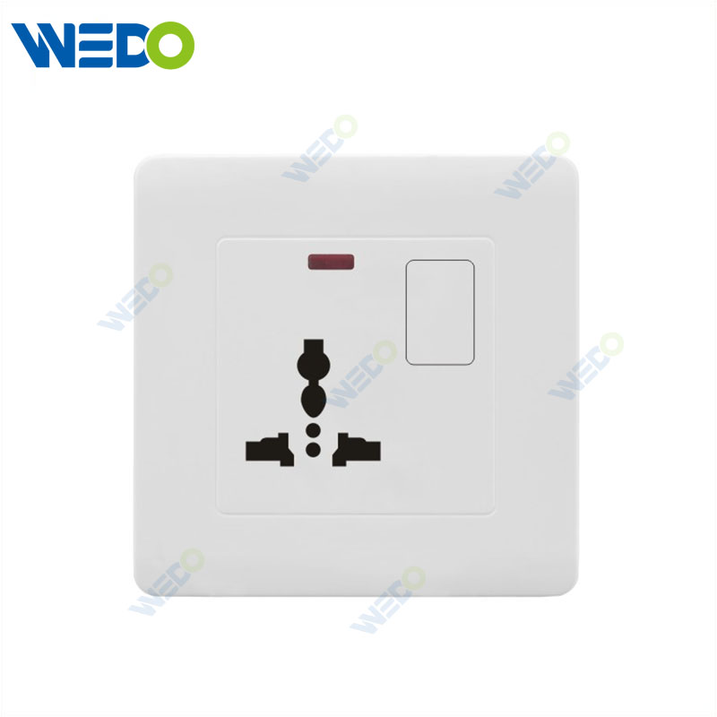 C50 Home Switches 15A 3 Pin MF Switched Socket with Neon White/gold/silver/brush Gold/wood/brush Silver