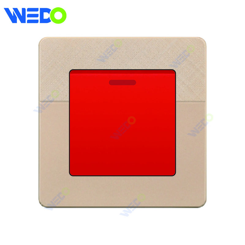 D1 Light Switch Simple Electric, Wall Switch 45A with Neon Big Button Wall Switch PC Material Cover with IEC Report SASO