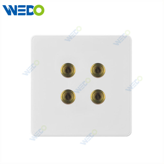 C85 Wall Switch Push On Off UK Standard Electric Switch Socket UK Standard White Gold 2way Loudspeaker