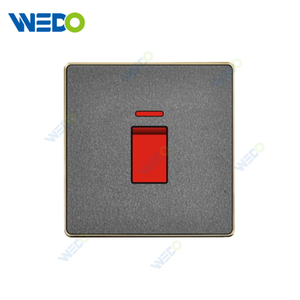 ULTRA THIN A1Series 20A socket with neon Acrylic / Leather Different Color Different Style Fashion Design Wall Switch 