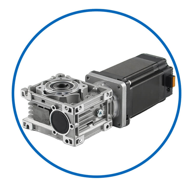 integrierter Servomotor mit Schneckengetriebe