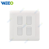 C50 Home Switches SMALL BUTTON 1G 2G 3G 4G 5G Doorbell 16A 250V Light Electric Wall Switch Socket 86*86cm White/gold/silver/brush Gold/wood/brush Silver