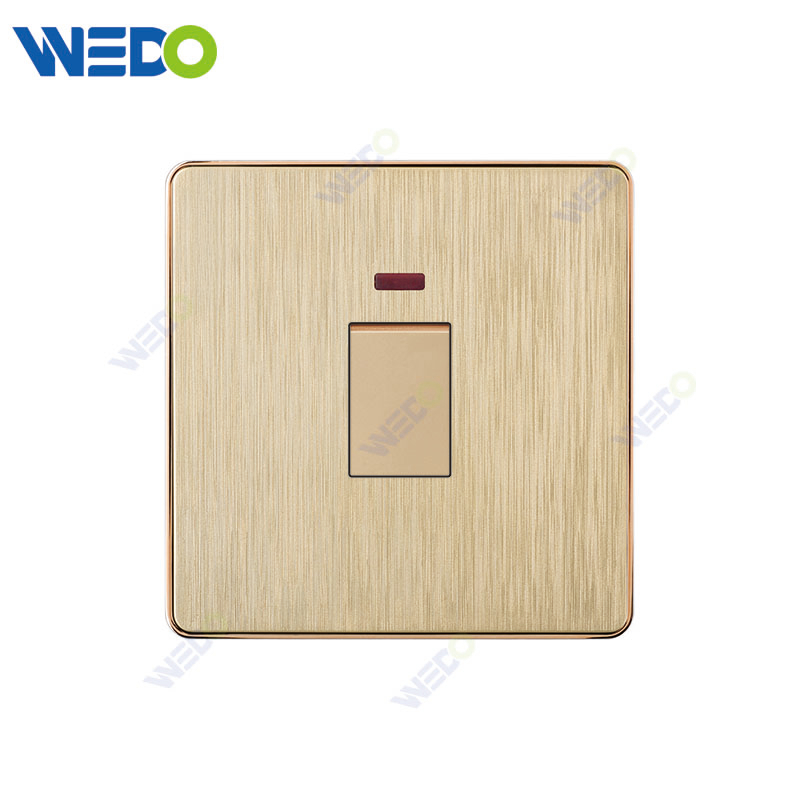 C72 China 20A SWITCH BIG BUTTON Electric Push Button Light Wall Switch Many Colors White Silver Gold with Chrome