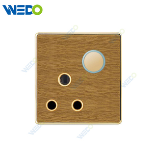 K8 Series Acrylic 15A Switched Socket with LED Light Ring 250V Light Electric Wall Switch Socket Home Switches Twist Pattern