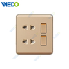 K2-P Series 2 Gang Switch 2gang 2 Pin Socket 250V Light Electric Wall Switch Socket 86*86cm PC Material with Chrome Frame Home Switches Twist Pattern