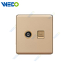 K2-P Series TEL +TV / Computer + TV 250V Light Electric Wall Switch Socket 86*86cm PC Material with Chrome Frame Home Switches Twist Pattern