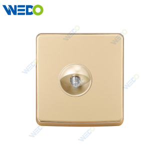 S1 Series SAT / Double SAT 250V Light Electric Wall Switch Socket 86*146cm PC Material with Chrome Frame Home Switches