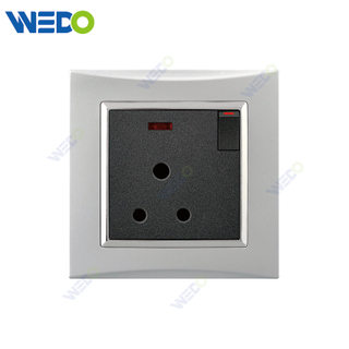 M3 Wenzhou Factory New Design Electrical Light Wall Switch And Socket IEC6066915A Socket with Switch with Neon