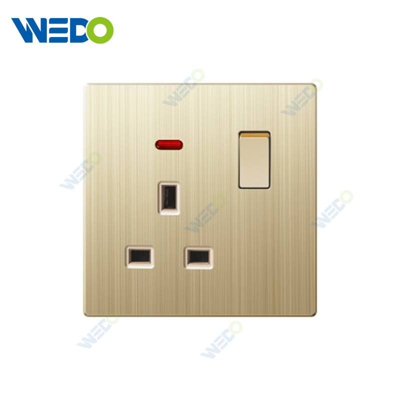 ULTRA THIN A3 Series 13A /Double 13A Switch and Socket w/without neon Different Color Different Style Fashion Design Wall Switch 