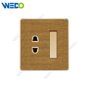 K8 Series Acrylic Wooden 1 Gang Switch 2 Pin Socket 16A 250V Light Electric Wall Switch Socket Home Switches Twist Pattern