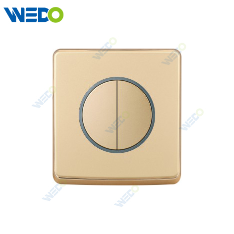 S1 Series 2G 16A 250V Light Electric Wall Switch Socket 86*86cm PC Material with Chrome Frame Home Switches