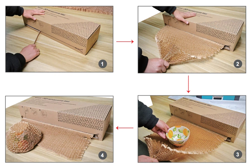 Dispenser Tikar Kertas Sarang Lebah 3D