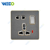 ULTRA THIN MF Switch Socket w/without neon+2USB Acrylic / Leather Different Color Different Style Fashion Design Wall Switch 