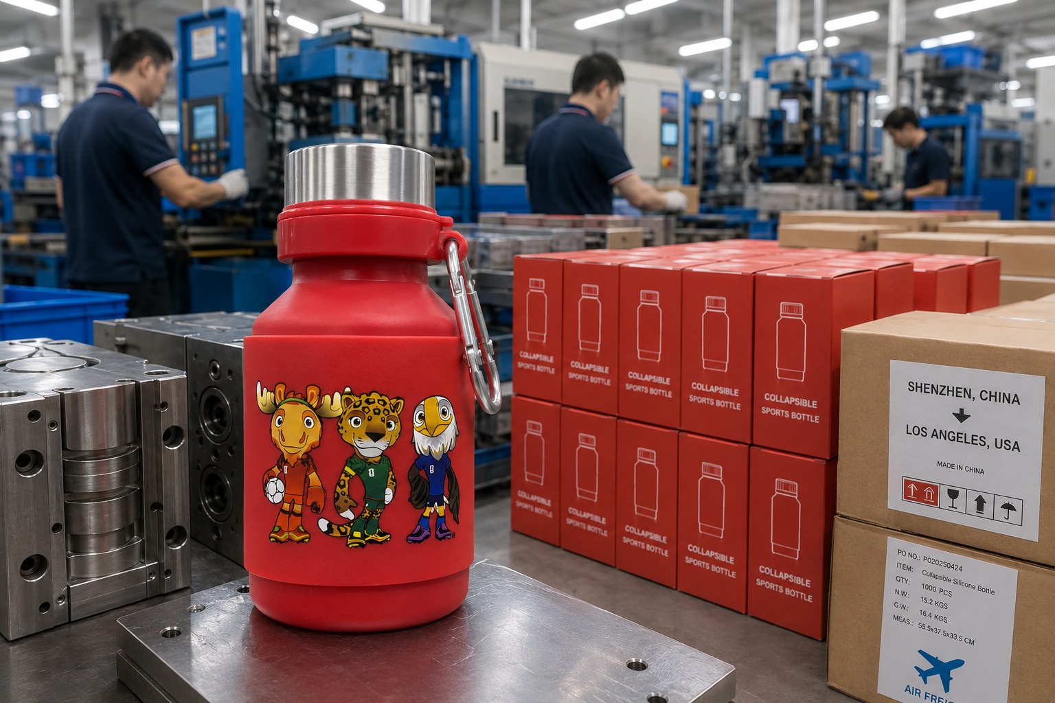 Comment nous avons livr&eacute; des bouteilles en silicone imprim&eacute;es par des mascottes.jpg