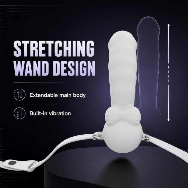 Mordaza vibratoria con varita para parejas y amantes