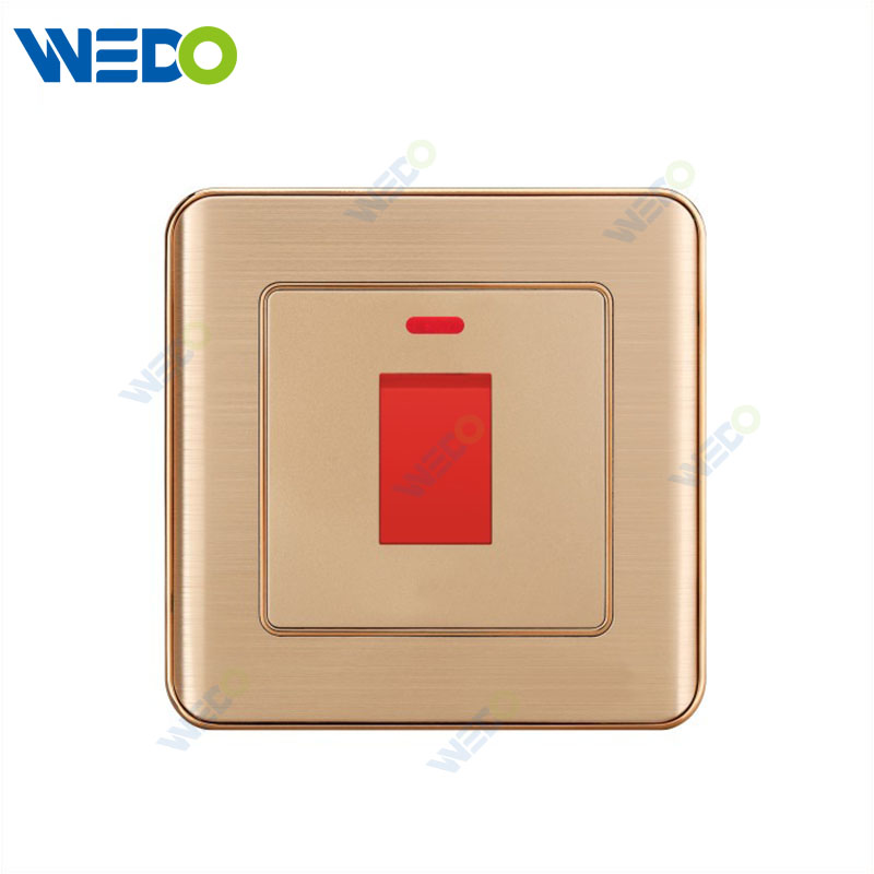 C32 Aluminium 45a Switch 45a Wall Mounted 45A House Electrical Wall Air Conditioning Switch