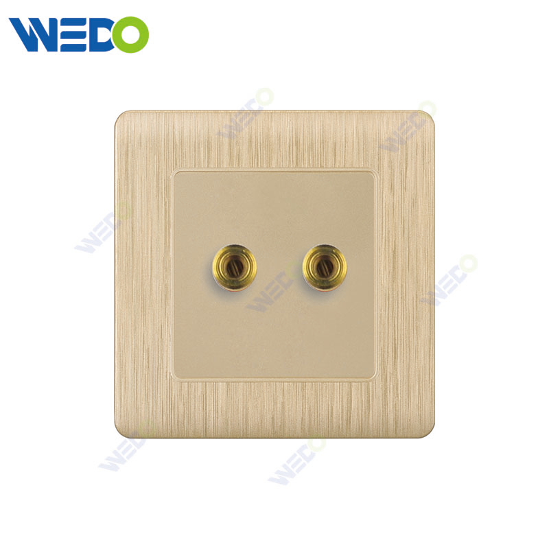 C20 86mm*86mm Home Switch White/silver/gold 2WAY LOUDSPEAKER / 4WAY LOUDSPEAKER Light Electric Wall Switch PC Cover with IEC Certificate