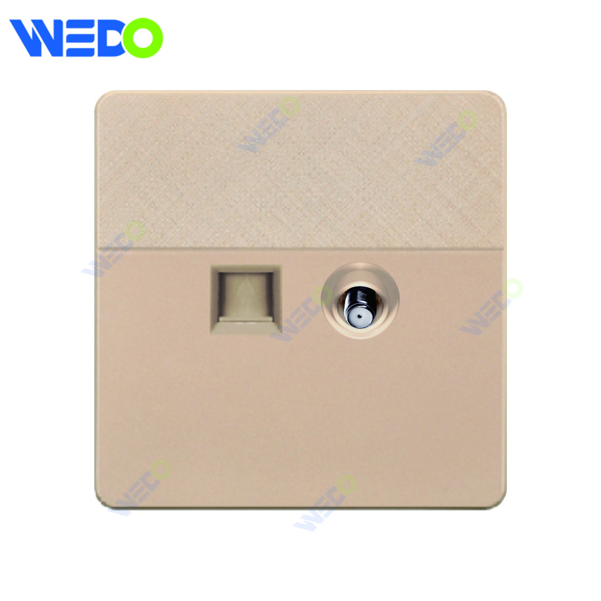 D1 Light Switch Simple Electric, SATELLITE+TELSOCKET Wall Switch PC Material Cover with IEC Report SASO