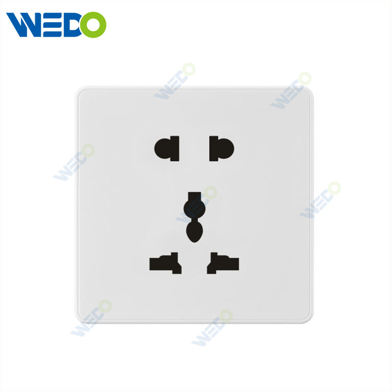 C85 Wall Switch Push On Off UK Standard Electric Switch Socket UK Standard White 5 Pin MF