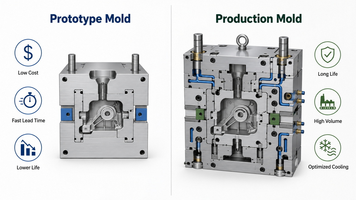 Prototipo versus producci&oacute;n de moldes de fundici&oacute;n a presi&oacute;n