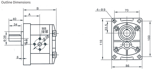 Zubov&eacute; čerpadlo řady CBT-F300 Obr