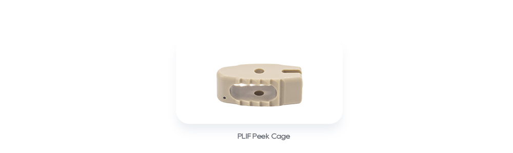 PLIF PEEK Lumbar Cage at Posterior Lumbar Interbody Fusion Cage Instrument Set Trays